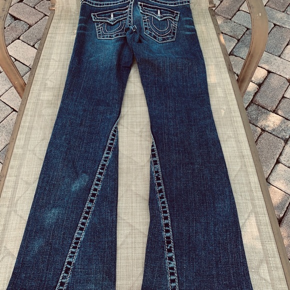 True Religion Flare and wide leg Woman Jeans Sz 26 - Picture 2 of 8